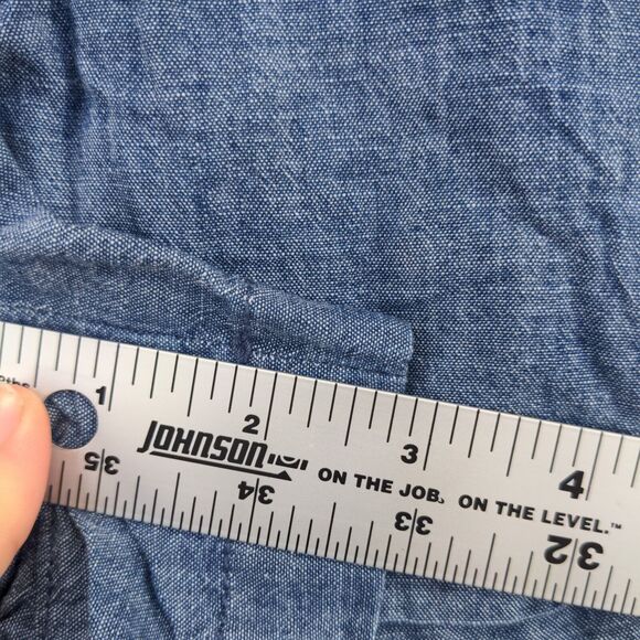 A New Day Womens Chino Shorts Blue Size 2 Slash Pockets Cotton - Picture 5 of 11